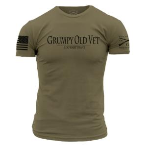 Grunt Style Grumpy Old Vet T-Shirt - Men's, Military Green, Small, GS4505-S 195186073815