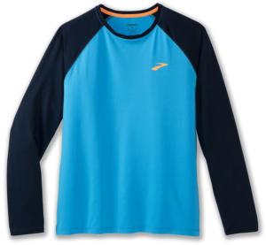 Brooks Atmosphere Long Sleeve 2.0 - Men's, Spring Break/Navy, L, 211450499.035
