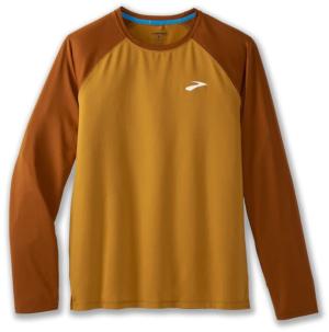 Brooks Atmosphere Long Sleeve 2.0 - Men's, Ochre/Hazelwood, M, 211450225.030