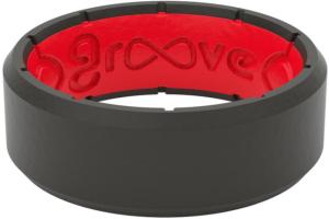 Groove Life Edge Silicone Ring, Black/Red, 13, 32738