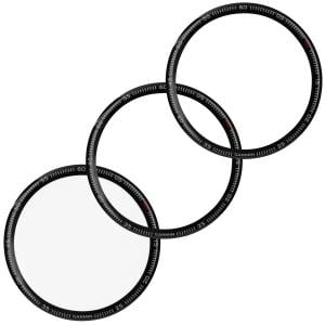 Focus Camera Focus 9H Tempered Glass Screen Protector Film for Garmin Fenix 7X (51mm, 3-Pack) in Black/Clear FC-FENIX7X