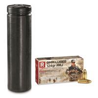 HQ ISSUE 12x46.5&amp;quot; Gun Burial Tube + 1,000 rds. of American Sniper 9mm 124-gr. FMJ Ammo AUTO-KIT