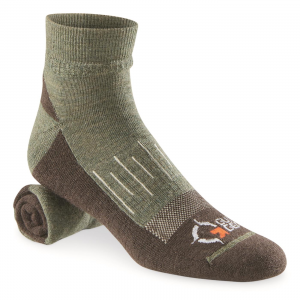 Guide Gear Men's Merino Wool Blend Midweight Quarter Crew Socks 3 Pairs 8073/3OBO