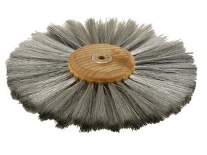 Grobet 6 Diameter 2 Row Brushing Wheel .003 Stainless Steel - 385399"