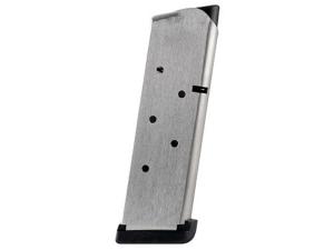 Les Baer Custom Magazine with Base Pad 1911 Officer 45 ACP 7-Round Stainless Steel - 539938
