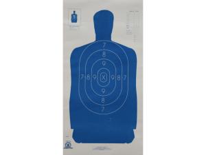 NRA Official Blue Silhouette Target B-29 50-Foot Paper Package of 100 - 588790