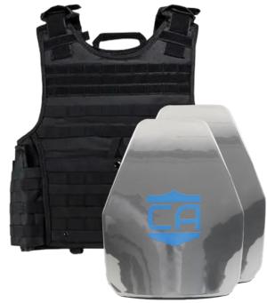 Caliber Armor AR550 III+ VISM Expert 8x10 Body Armor Package, PolyShield Spall Coating, Black, 8 x 10, 19-VISM-0810-SPC-BK 198476772252