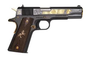 COLT 1911 38SUP BLUED WITH GOLD PLATE 1 OF 300 EL ORGULLO DE MEXICO CNCELORG 