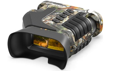 WOSPORTS 4K Night Vision Goggles– 10X Optical & 8X Digital Zoom, 1315FT Infrared Range, Rechargeable 5000mAh Battery, IPX Waterproof, Ideal for Camping – Camo 