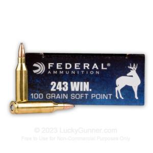 243 - 100 Grain SP - Federal Power-Shok - 200 Rounds 243B