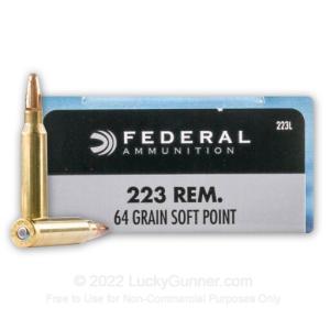 223 Rem - 64 Grain SP - Federal Power Shok - 200 Rounds 223L