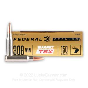 308 - 150 Grain Barnes TSX - Federal - 200 Rounds P308V