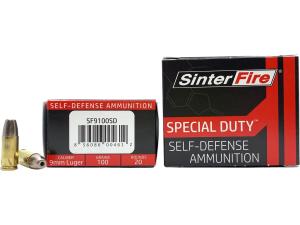 SinterFire Special Duty Ammunition 9mm Luger 100 Grain Frangible Hollow Point Lead Free - 425177 20856086004616