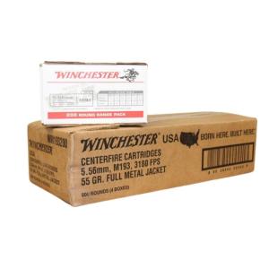 Winchester Ammo WM193200 USA  5.56x45mm NATO 55 gr Full Metal Jacket (FMJ) 800 RD CASE (4x200rd)