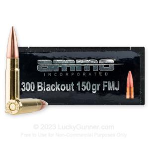 300 AAC Blackout - 150 Grain FMJ - Ammo Inc. - 500 Rounds 300B150FMJ-A20