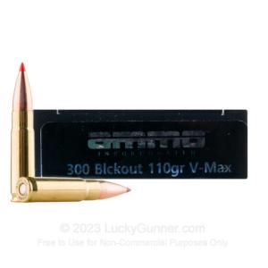 300 AAC Blackout - 110 Grain V-MAX - Ammo Inc. - 500 Rounds 214202316200