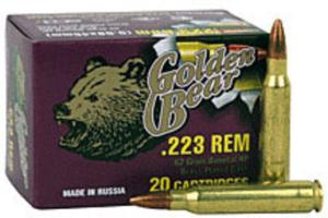 Bear Ammunition Golden Bear 7.62x39 123gr. Hollow-point 500 Round Case 24607094860987