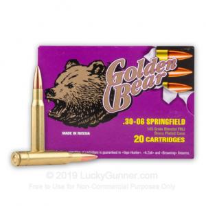 30-06 - 145 Grain FMJ - Golden Bear - 500 Rounds 300614530500