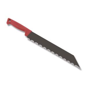 MORAKNIV Insulation Knife with Red Plastic Handle and Satin Finish 14" Serrated Edge Blade Model 7350