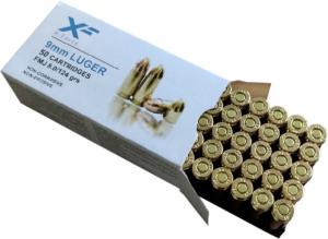Sumbro X-Force 9mm Luger 124Grain Full Metal Jacket Brass Case Centerfire Pistol Ammo, 50 Rounds, SM9115 SM9115