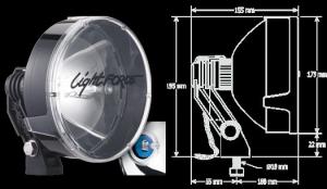Lightforce RMDL Driving Light 170Mm, Hid Twin Pack 12V 35W Remote Gear 5000K HID170T
