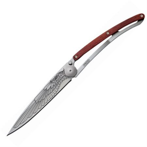 Deejo 1CB016 Wing Coralwood 37g Framelock Folding Pocket Knife
