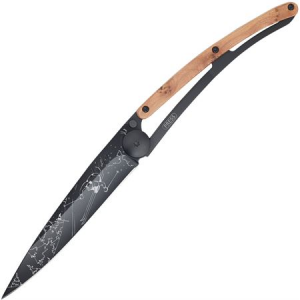 Deejo 1GB116 Tattoo 37g Juniper Ski Linerlock Folding Pocket Knife