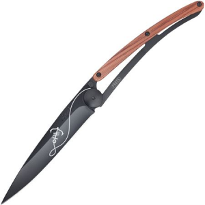 Deejo 1GB119 Tattoo 37g Coralwood Anchor Linerlock Folding Pocket Knife