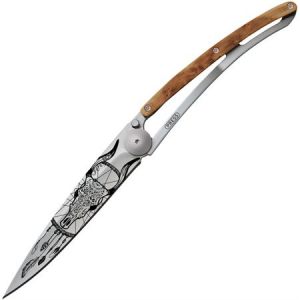Deejo 1CB043 Tattoo Linerlock 37g Dreamcatcher Blade Tattoo with Handle