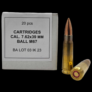 Igman White Box 7.62x39mm Ammo 123gr FMJ 20 Rounds IGWB76239