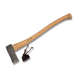 Hults Bruk Bjork Splitting Axe with American Hickory Wood Handle and Swedish Steel Axe Head with Leather Sheath Model 840591