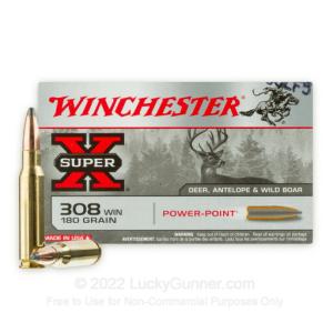 308 - 180 Grain Power Point - Winchester Super-X - 200 Rounds X3086