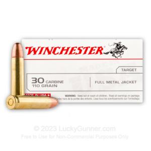30 Carbine - 110 Grain FMJ - Winchester USA - 500 Rounds 40020892201895