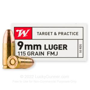 9mm - 115 Grain FMJ - Winchester - 500 Rounds Q4172