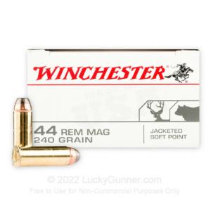 44 Mag - 240 Grain JSP - Winchester - 500 Rounds Q4240