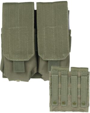 MIL-TEC M4/M16 Double Magazine Pouch, Olive Drab, 6.3 x 2 x 6.7, 13496601