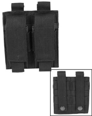 MIL-TEC Double Pistol Magazine Pouch, Black, 4.5 x .80 x 4.7, 13495502