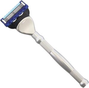 Razolution System Razor with SS Handle, 5.75in Overall, SS Handle, Uses Exchangeable Gillette Fusion Blade, 82875