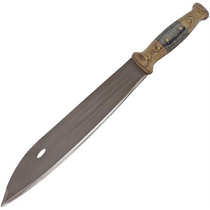 Condor Knives 390212HC Primitive Bush Machete with Natural and Black Linen Micarta Handle