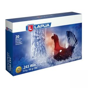 Lapua 243 Winchester 90gr FMJ Ammo Box of 20 4316052 418267102520