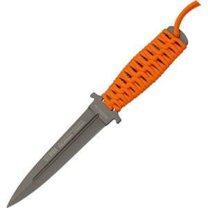RUI Tactical Knives 31993 Arrow Tactical Convertible Fixed Blade Knife with Orange Cord Wrapped Handles