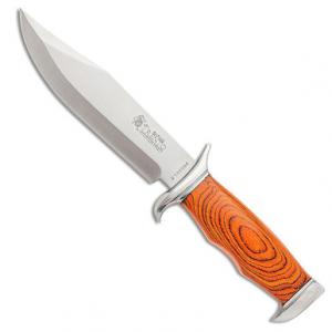 Trento Safari Fixed Blade Knife 7.36" 420C Satin Bowie Nylon Sheath