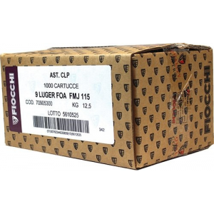 Fiocchi Pistol Shooting Dynamics Handgun Ammunition 9mm Luger 115 gr FMJ 1200 fps 1000/ct 440338390000