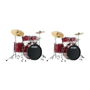 Tama Imperialstar 5-Piece Drum Kit with Meinl HCS Cymbals (Cartons A and B, Candy Apple Mist) in Red