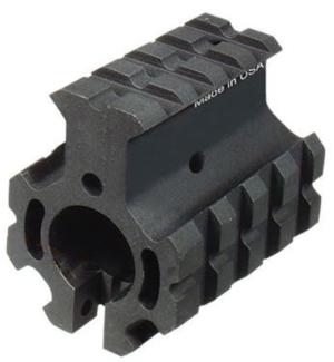 UTG Pro AR15 High Pro Quad-rail Gas Block for .75in Barrel, Black, MTU012H4 MTU012H4