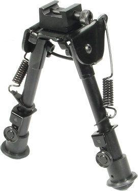 Leapers UTG Tactical OP Bipod, Rubber Feet, 8.3in-12.7in Center Height, Black, TL-BP88 TLBP88