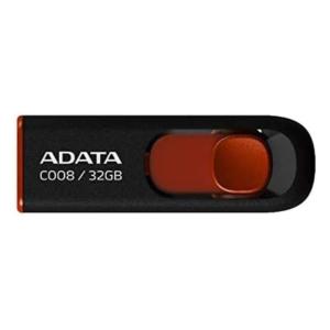ADATA Technology Adata C008 32GB USB 2.0 Retractable Scratchproof and Dirt-Repellent Flash Drive (Red) AC008-32G-RKD