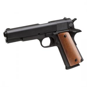 Armscor Rock Island, 1911, 45 ACP, 5" Threaded Barrel, Steel, Parkerized Finish, Wood Grips, 8Rd, 1 Mag, Fixed Sights 51473 51473