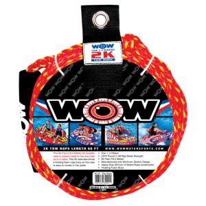 WOW Watersports 11-3000 Tow Rope - 2K 60ft, Red, 36831/3004.5351