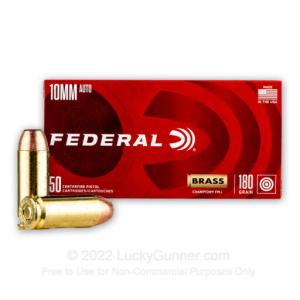 10mm Auto - 180 Grain FMJ - Federal Champion - 1000 Rounds WM5221